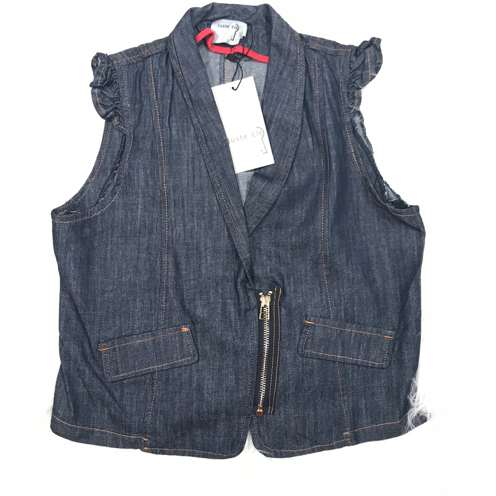 JUSTE CLE GIRLS JEAN VEST "NWT" DENIM VEST